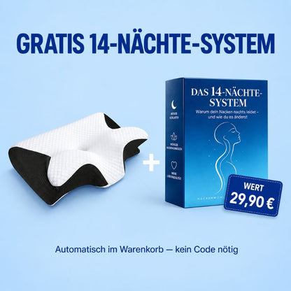 NACKENWOHL™ Nackenkissen — weniger Nackendruck ab Nacht 1